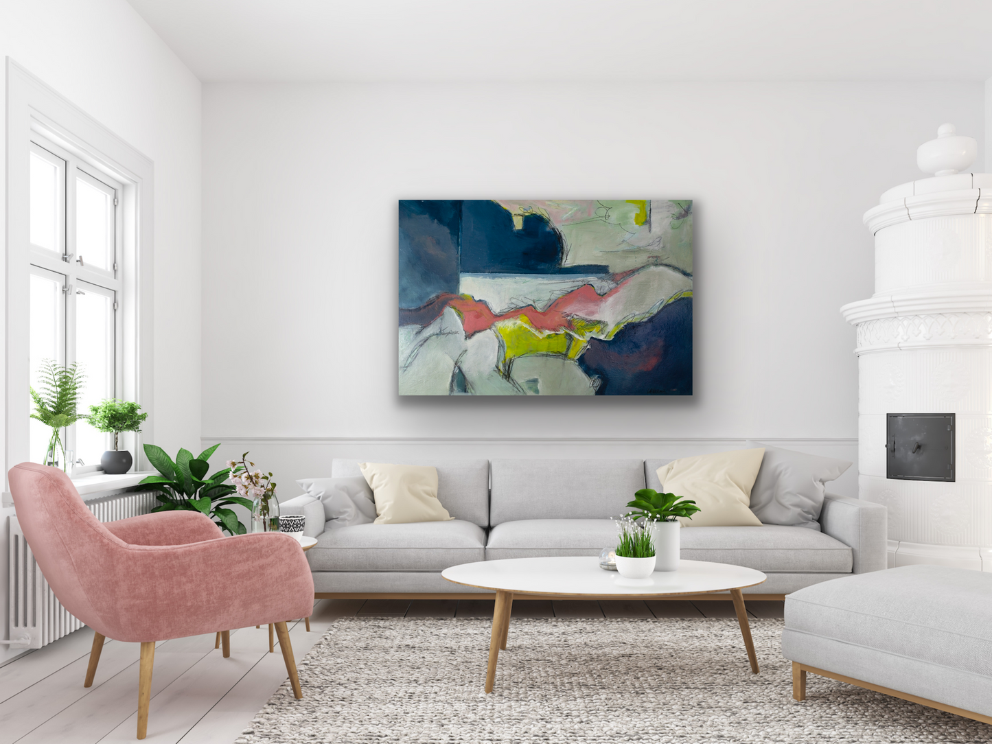 The right piece fo wall art will complete a room perfectly. Consider Everlasting for your living room.