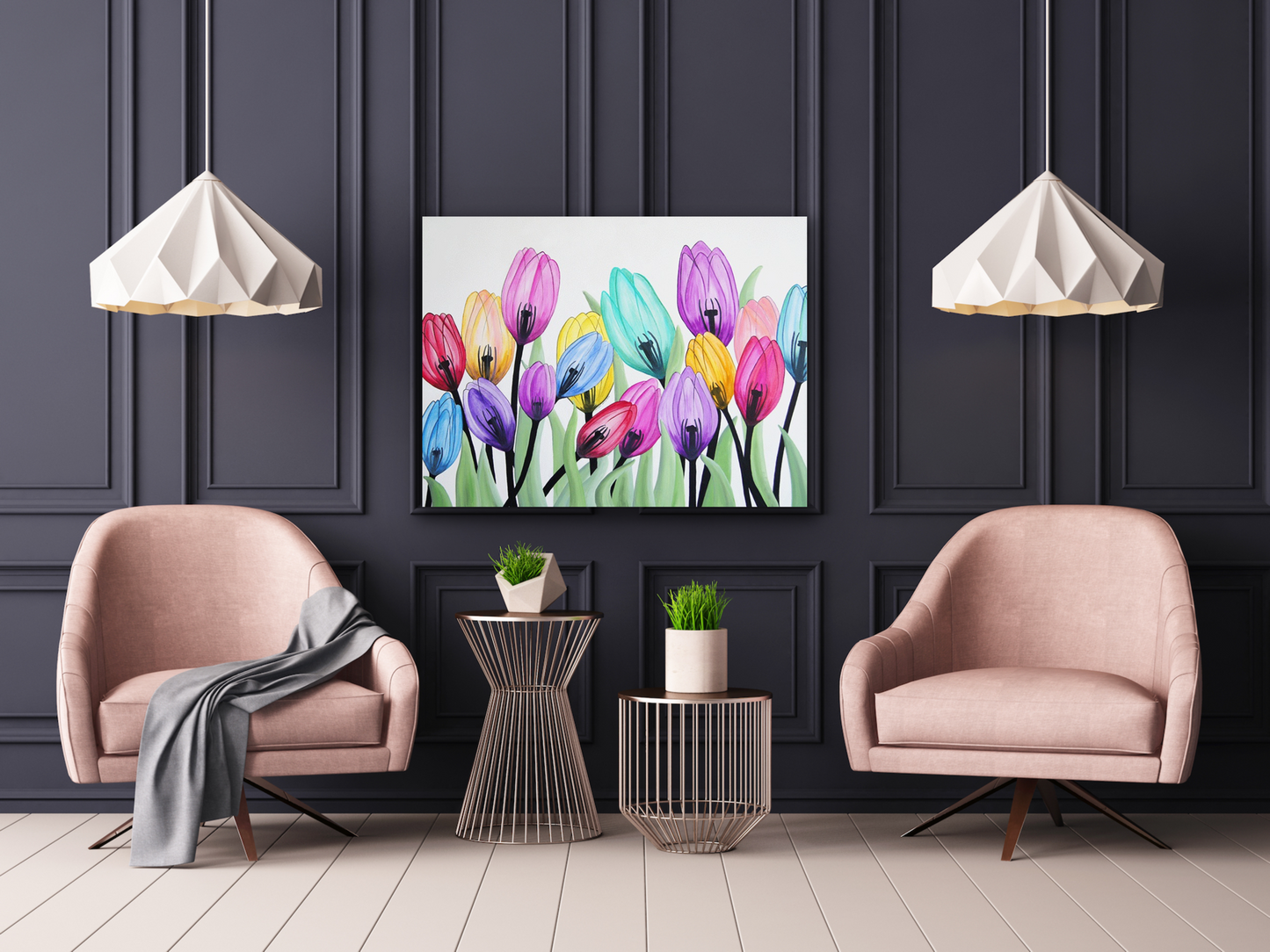 "Joyful" art work comes in five different canvas print sizes.