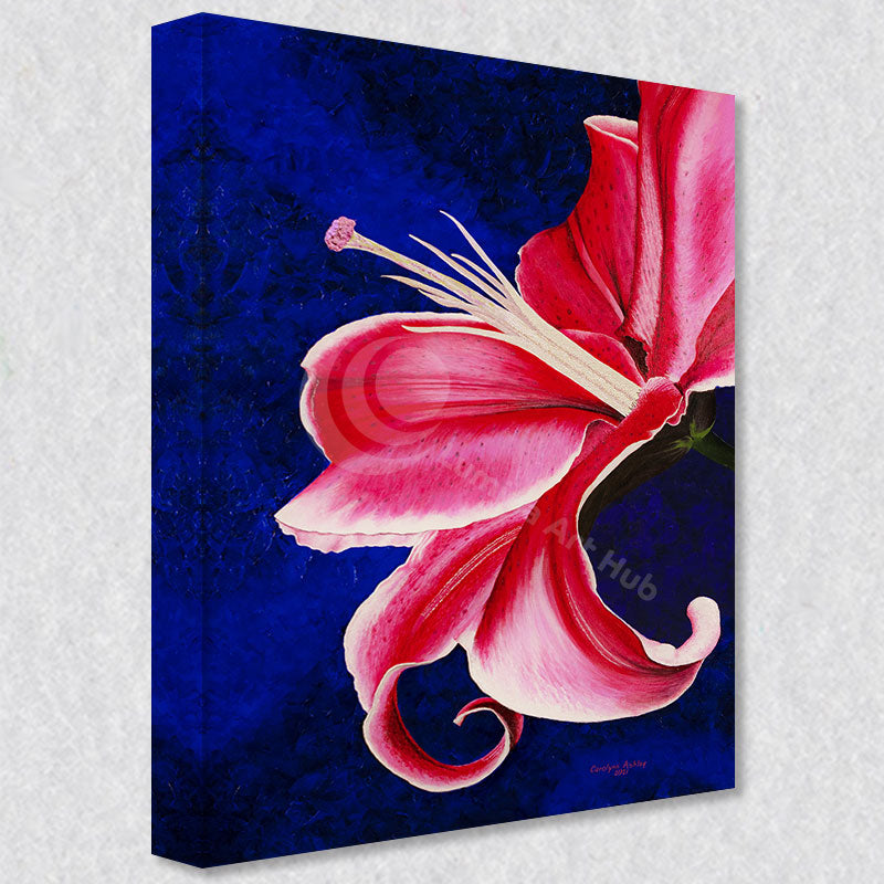 "Sassy" comes as a gallery wrapped canvas print with a rich 1.5 inch thick wood frame. We use a moisture resistant poly-cotton canvas that will not sag and high quality inks that will last over 100 years.