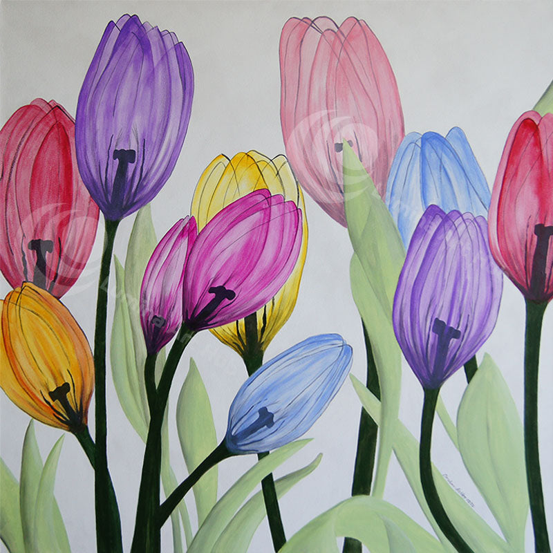 "Frolic" is a bright colourful artwork