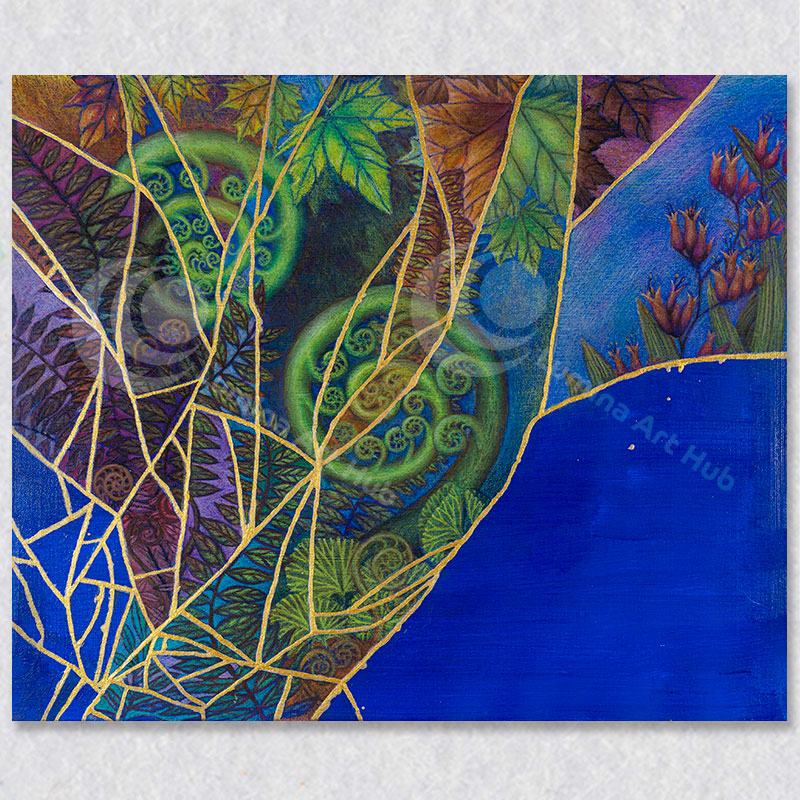 "Reconstruction" wall art print was created by Jordan Reyne.