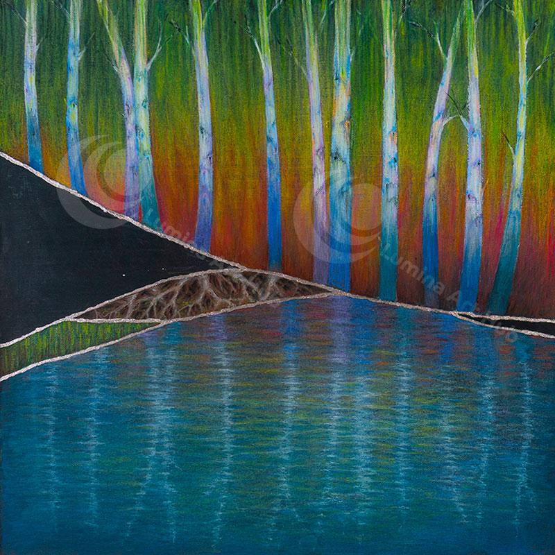 "Reflection" wall art was created by Jordan Reyne.