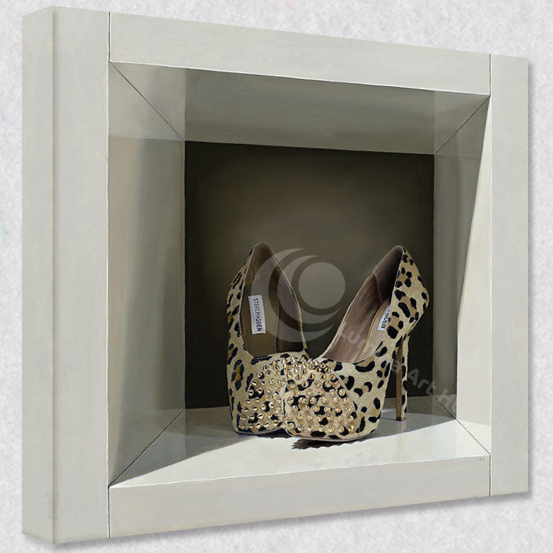 "Don't Be Shy" comes as a gallery wrapped canvas print with a rich 1.5 inch thick wood frame. We use a moisture resistant poly-cotton canvas that will not sag and high quality inks that will last over 100 years.