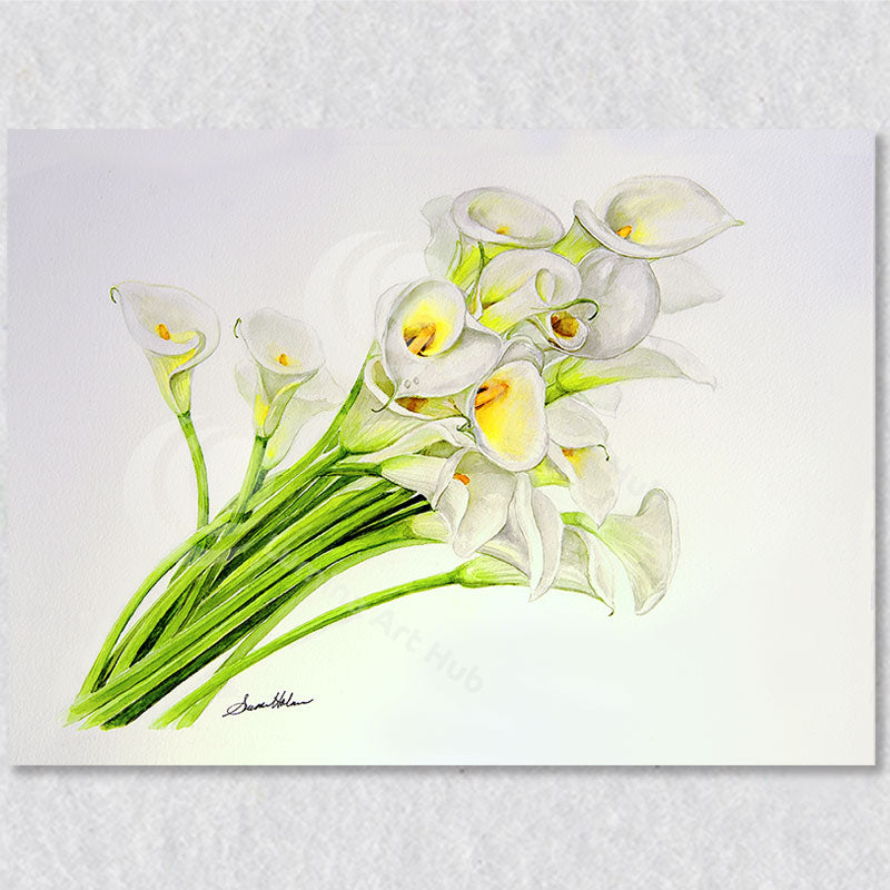 white calla lily painting Calla Lilies Original Painting Store – Lumina Art Hub