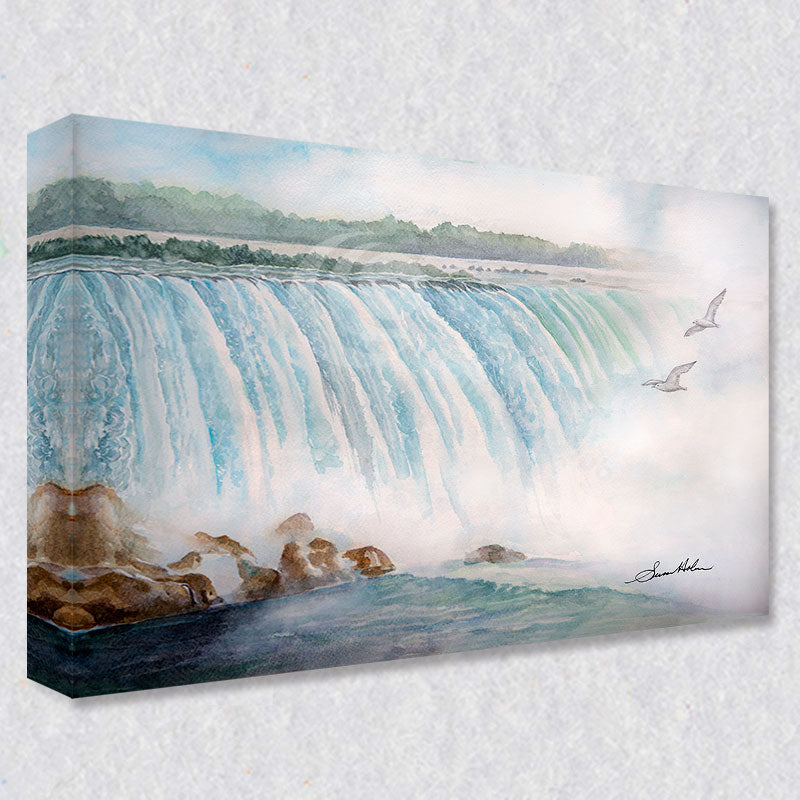 "Natural Veil" comes as a gallery wrapped canvas print with a rich 1.5 inch thick wood frame. We use a moisture resistant poly-cotton canvas that will not sag and high quality inks that will last over 100 years.