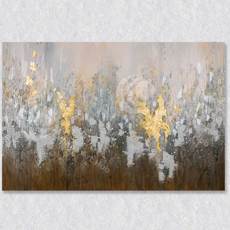 "Heart of Gold" abstract wall art