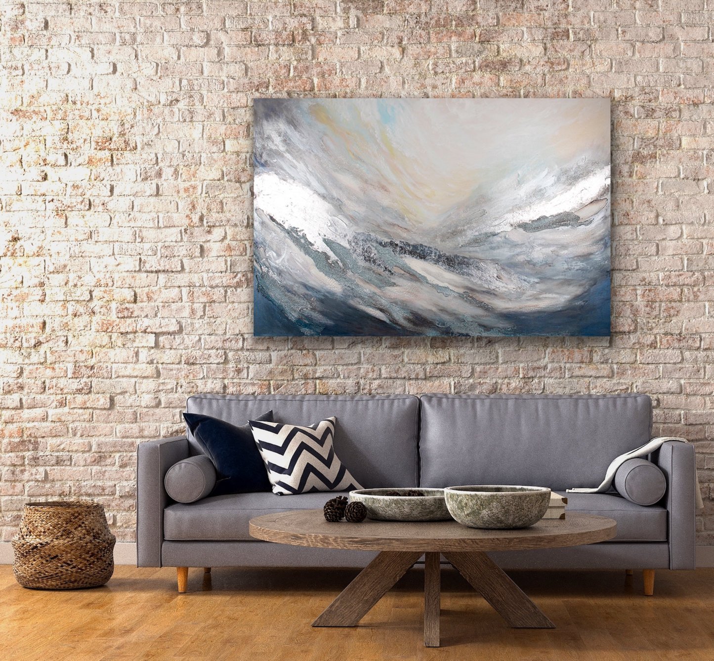 Tiffany's Reid abstract painting is visual depiction of the steely resolve a friend had to overcome a disability.