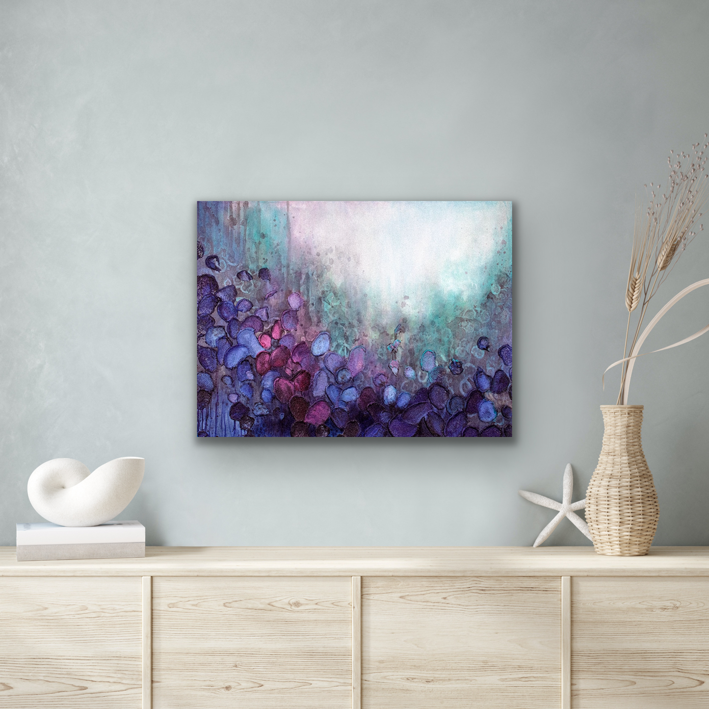 This work of art comes in five different canvas print sizes to fit your wall perfectly.