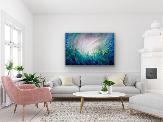 Turbulence by Tiffany Reid is a abstract art piece that will look great in your living room, dining room or hallway.