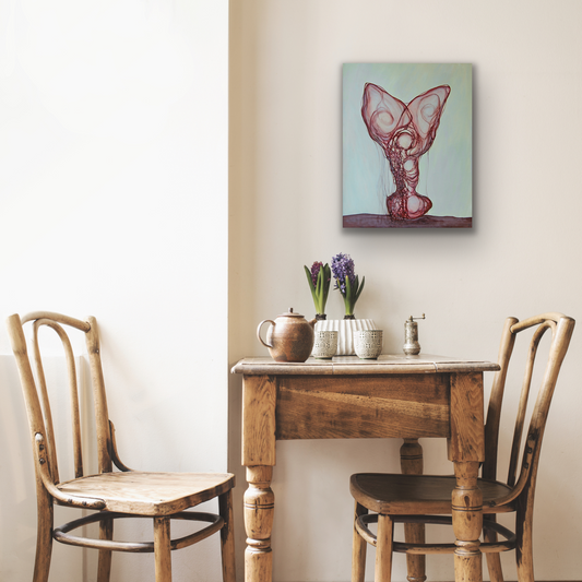 Chrysalis's original artwork was created by surreal artist Victoria Mitchell.