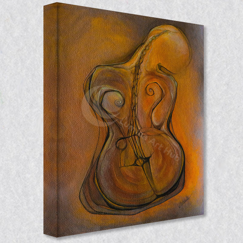 "Playback" comes as a gallery wrapped canvas print with a rich 1.5 inch thick wood frame. We use a moisture resistant poly-cotton canvas that will not sag and high quality inks that will last over 100 years.