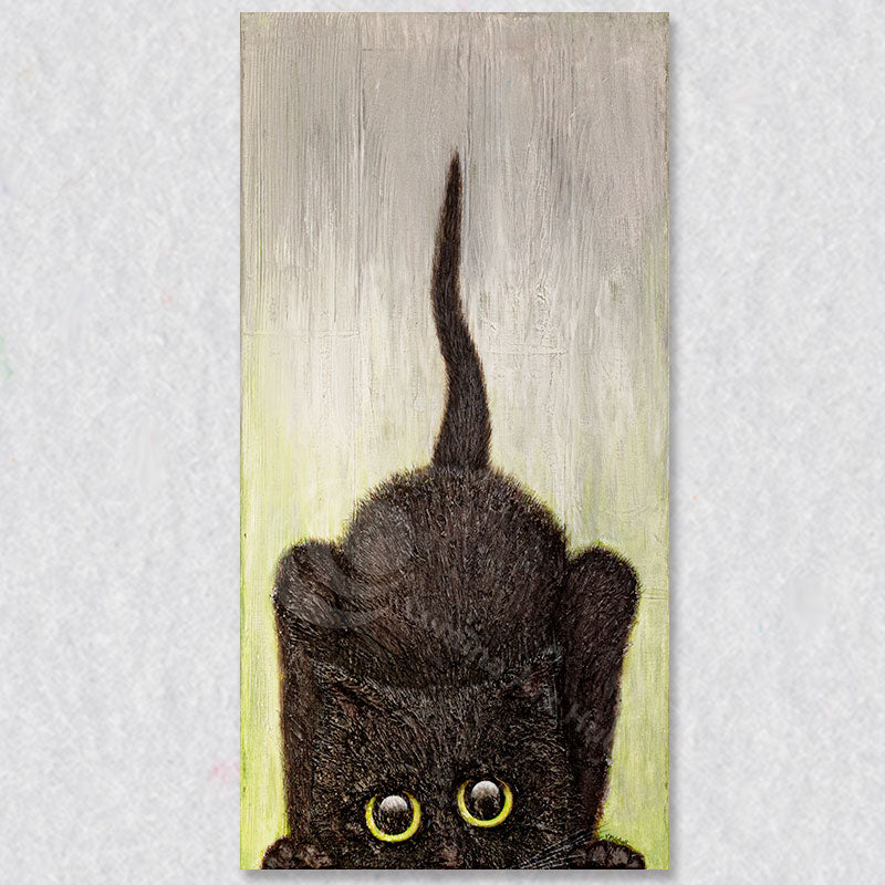 "Pounce" wall art was created by Victoria Mitchell.