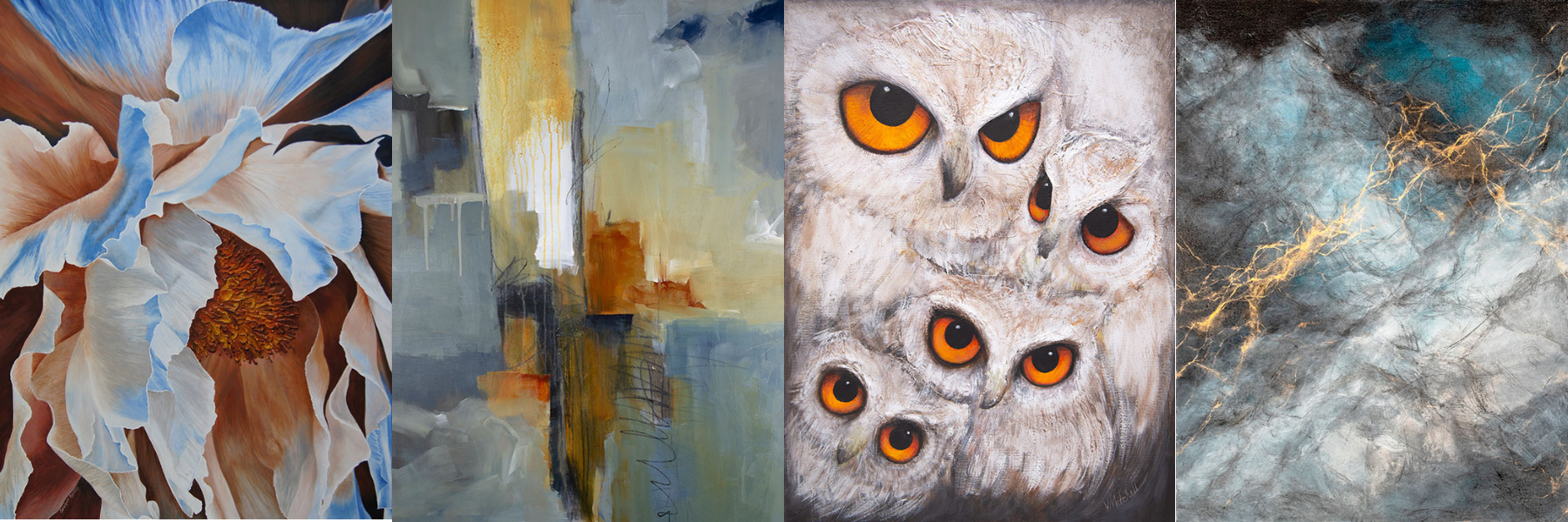 Four abstract artworks