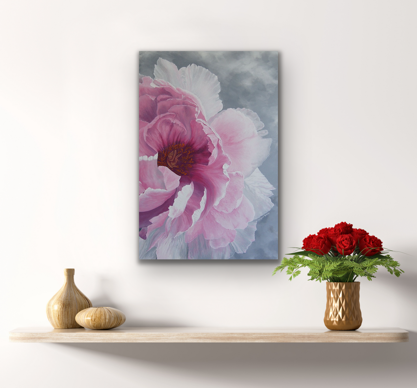 "Serenity" art work comes in five different canvas print sizes.