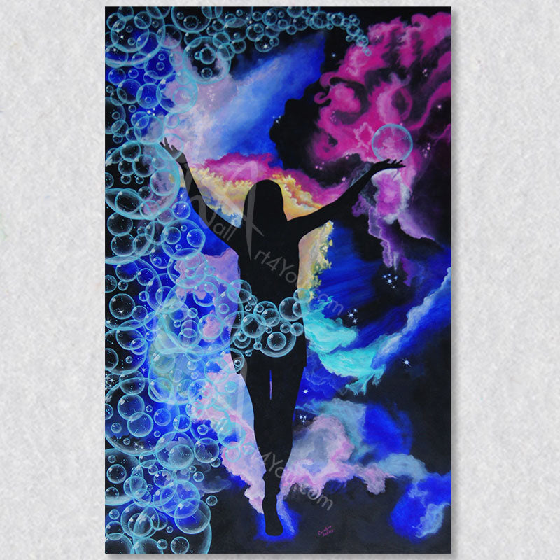 "Galactic Walk" wall art canvas print was created by Carolynn Ashley.