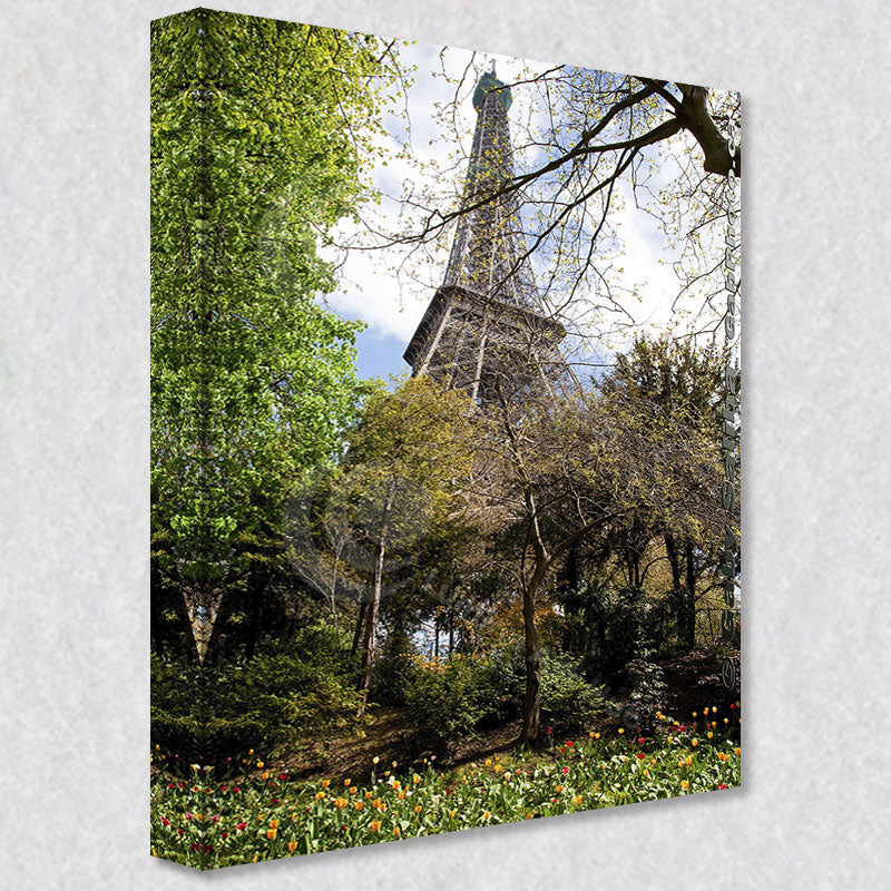 "Eiffel Tower" photograph is available on gallery wrapped canvas prints that come in five different sizes.