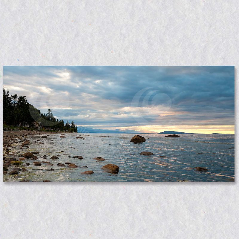 "Shoreline Serenity" Qualicum Beach photograph by photographer Gaby Saliba.