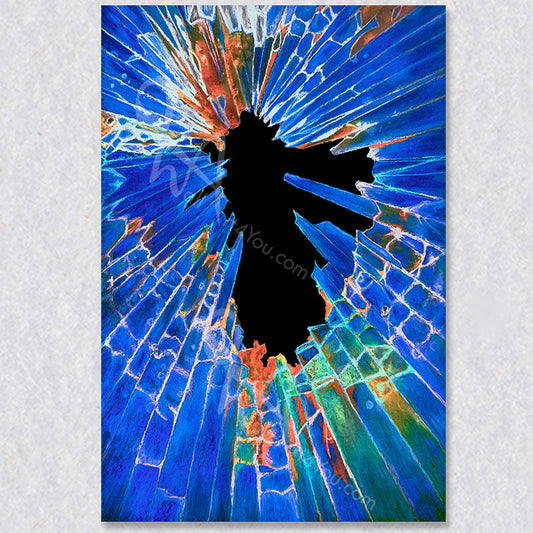 "The Shattering" wall art piece by Jordan Reyne.