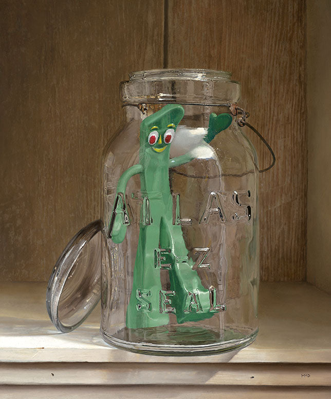 Clear glass jar