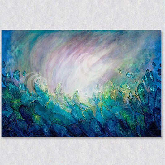 "Turbulence" abstract painting was created by Tiffany Reid.